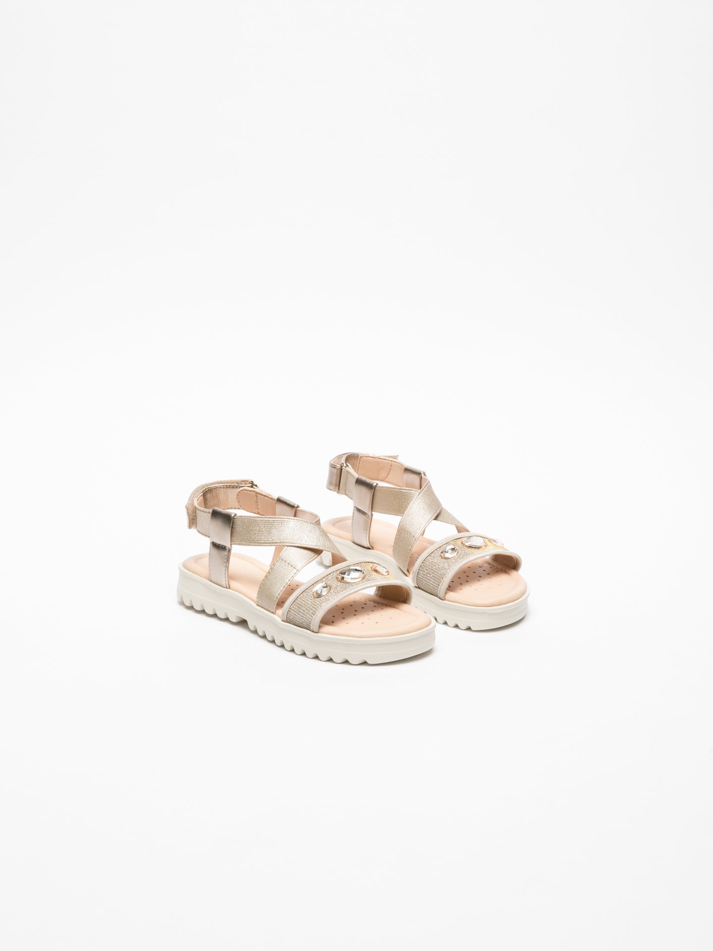 Geox Gold Crossover Sandals